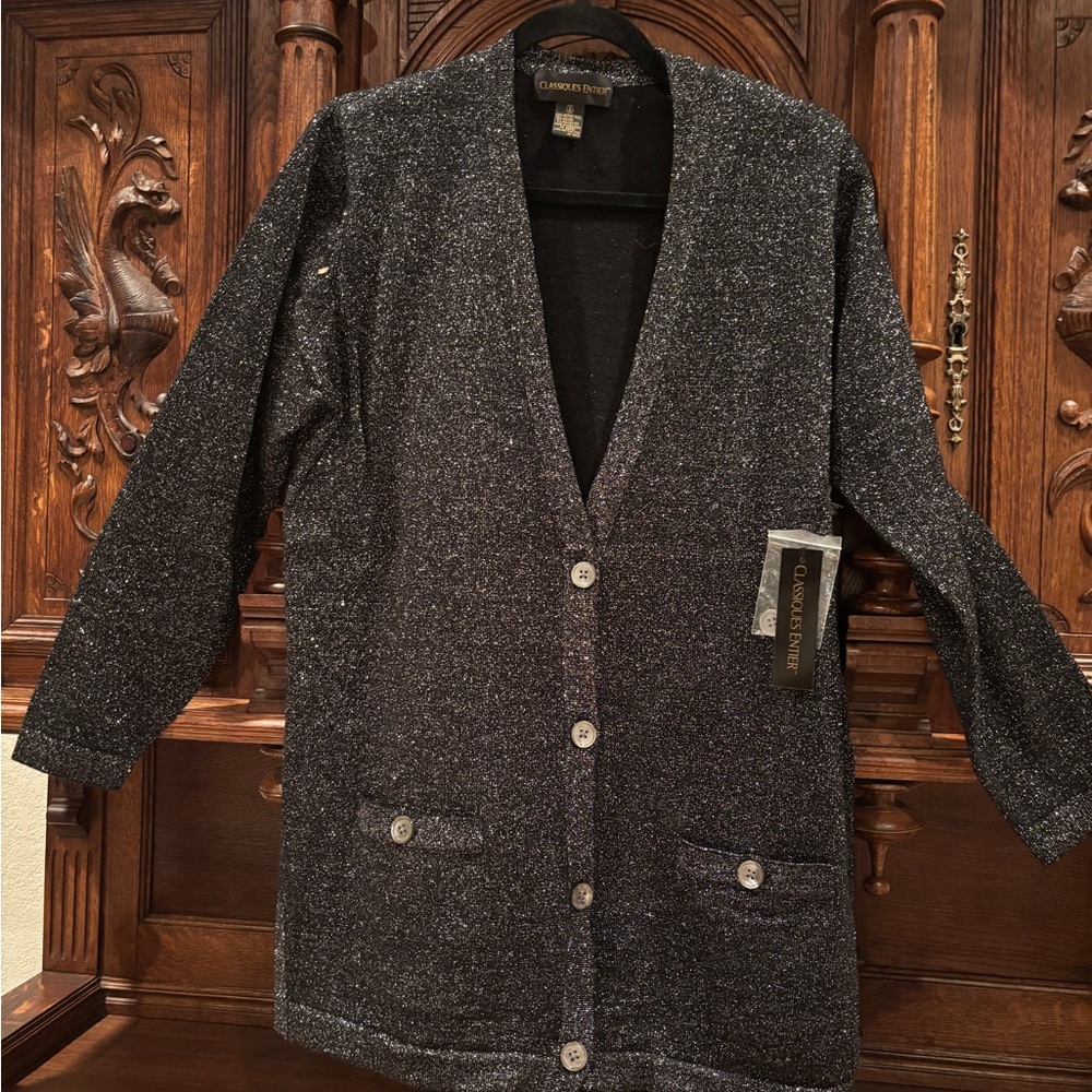 Black / Silver Sparkle Cardigan